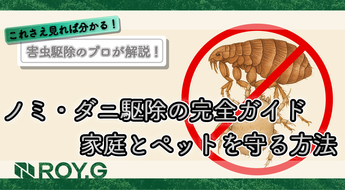 自宅でできるノミ・ダニ駆除の方法を解説!健康被害やペットを守る方法を知ろう! | ROY株式会社