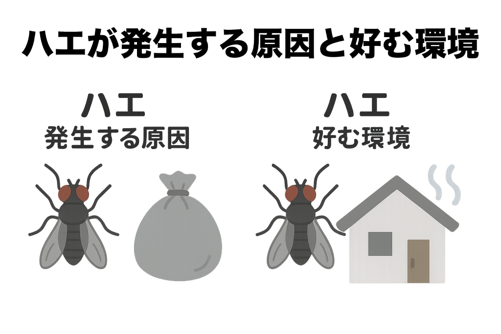 ハエが発生する原因と好む環境