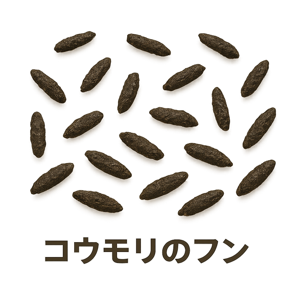 コウモリのフンとの違い