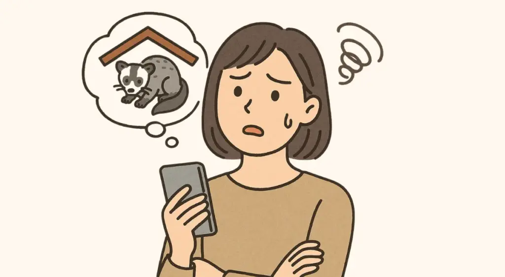 「天井裏から変な音がするけど、何の動物だろう…?」
「ハクビシンって聞いたことあるけど、本当にいるの?」
「駆除って、自分でできるの?誰に相談すればいいの?」