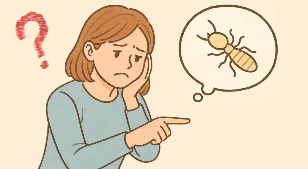 「羽のある虫を見たけど、これってもしかしてシロアリ…？」
「木くずのようなものが落ちていて不安」