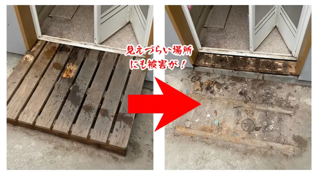 何気なく置いたすのこがシロアリ被害の引き金に