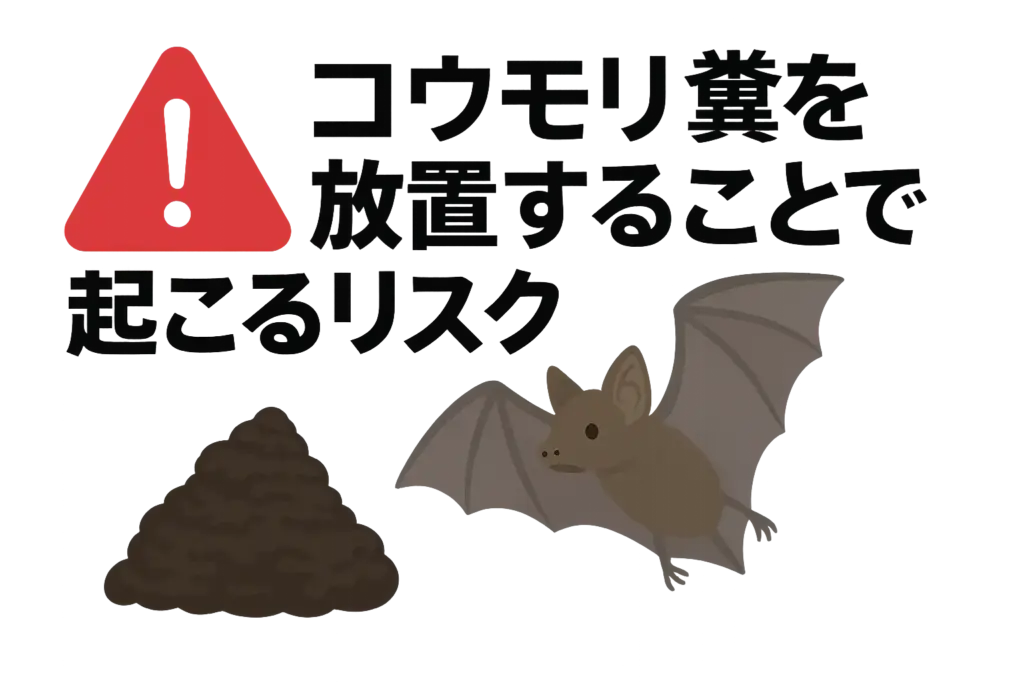 コウモリ糞を放置することで起こるリスク