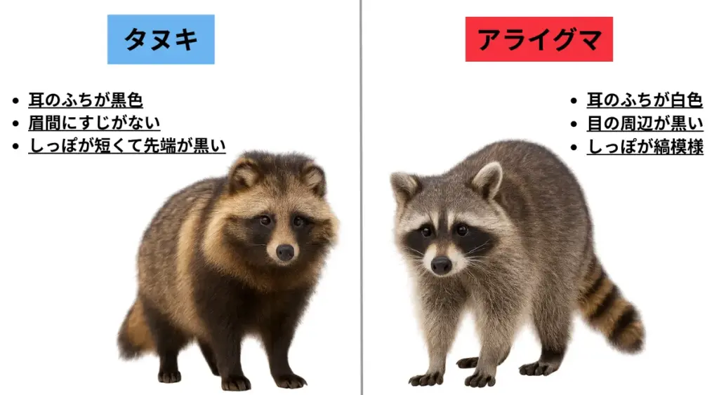 アライグマの特徴