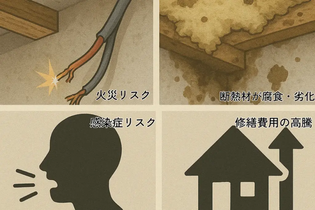 ネズミの特徴と音の原因による放置リスク