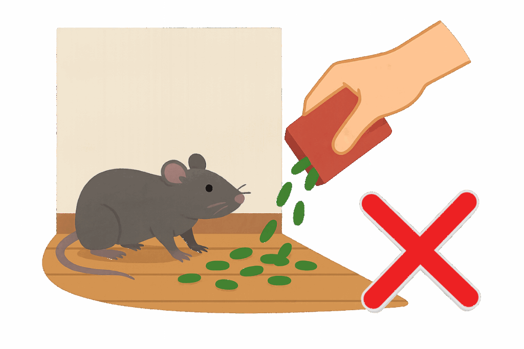 殺鼠剤を家の中にいきなり撒く