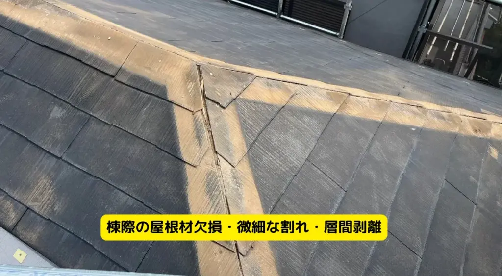 【千葉県千葉市】雨漏り修理と屋根の葺き替え工事の施工事例｜ROY株式会社
現地調査・屋根の点検の実際の写真