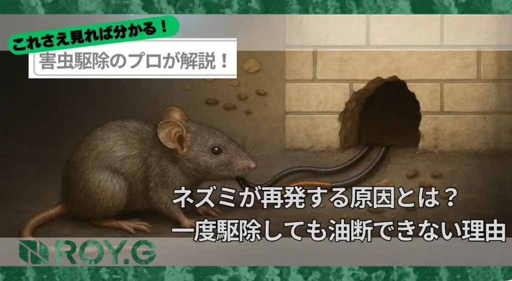 ネズミが再発する原因とは?一度駆除しても油断できない理由