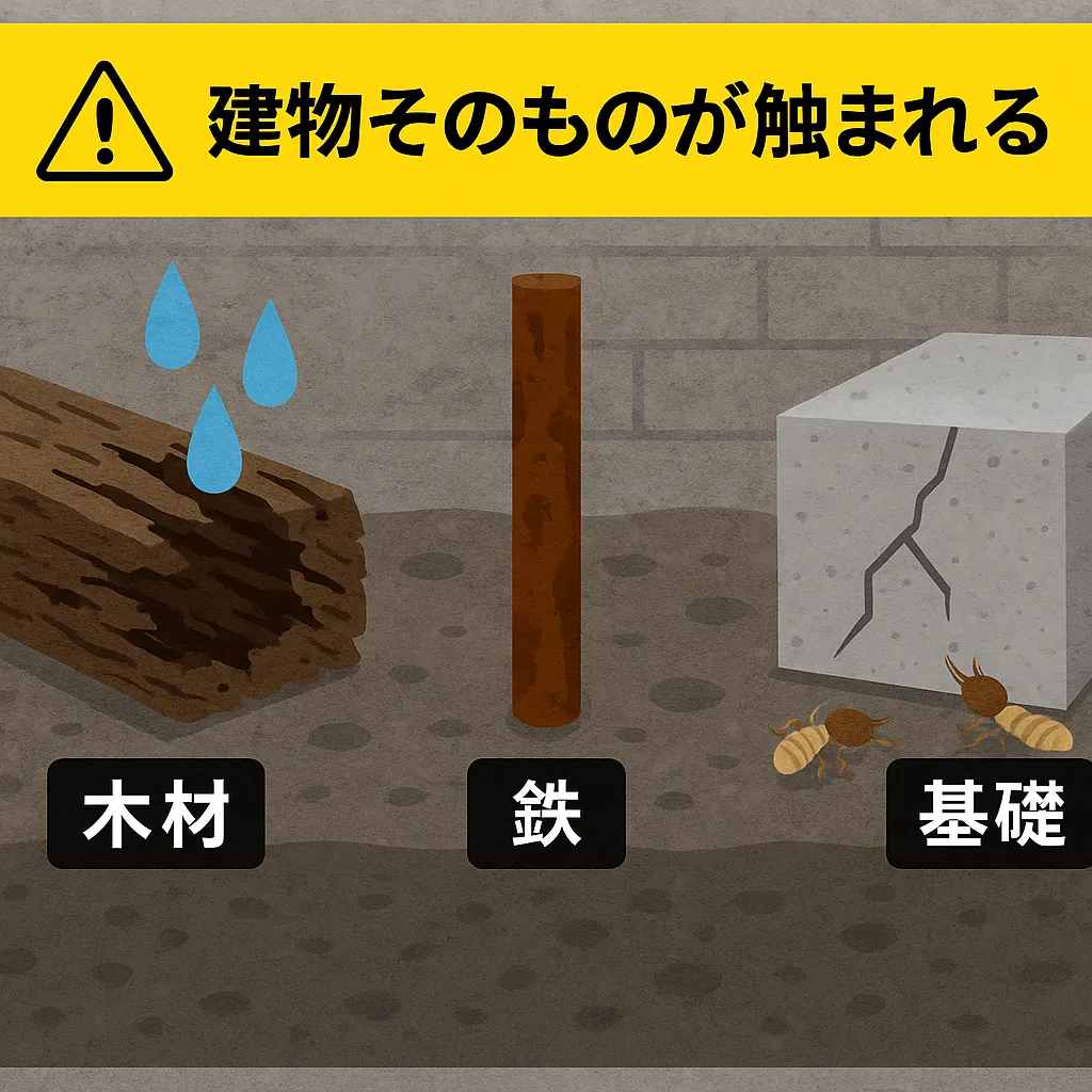 2. 建物そのものが蝕まれる