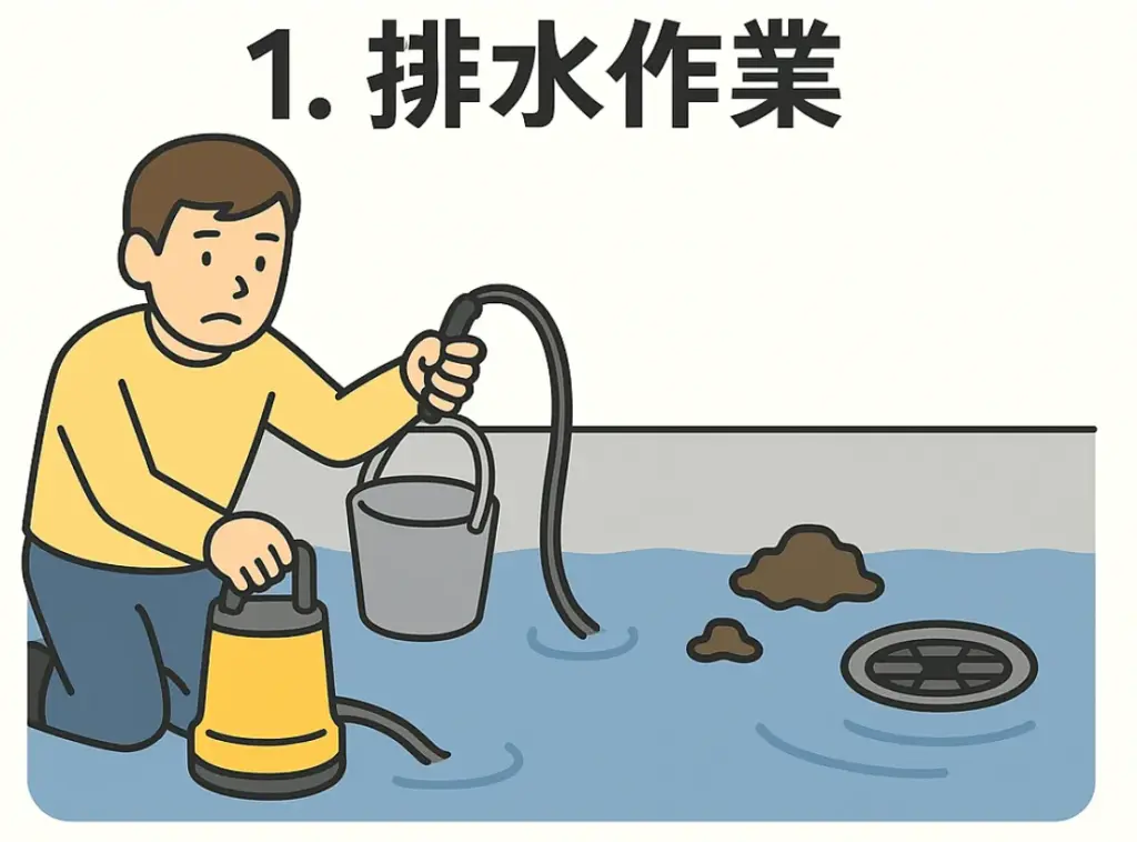 1. 排水作業