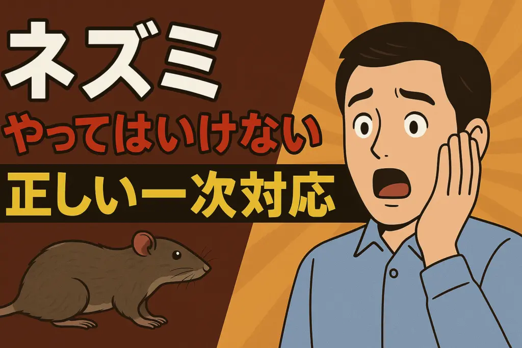 やってはいけない対処と、正しい一次対応