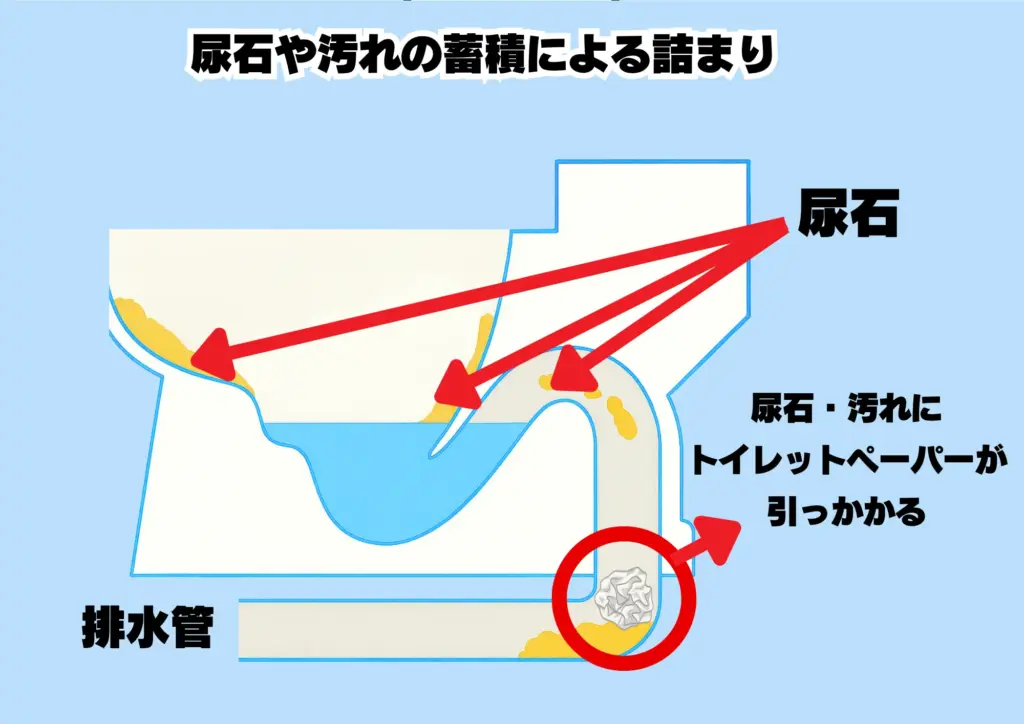 トイレ詰まり 原因 尿石