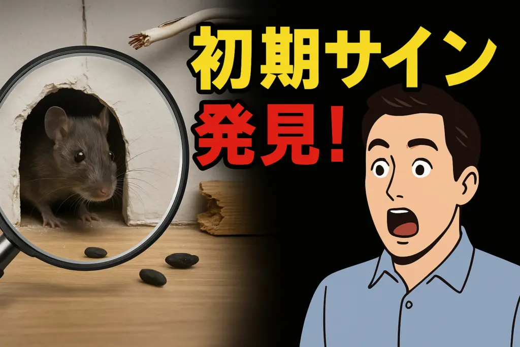 ネズミ初期サインの見つけ方（ラットサイン）