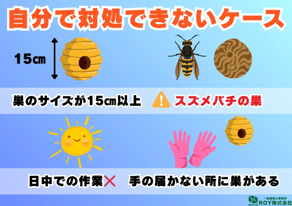 蜂　ハチ　自分でできる対策方法 自分で対処できないケース