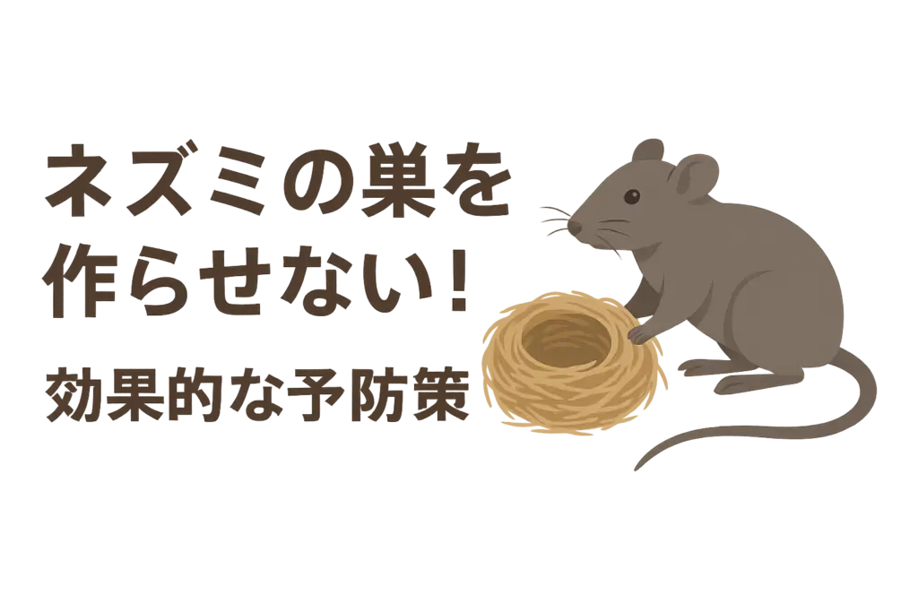 ネズミの巣を作らせない！