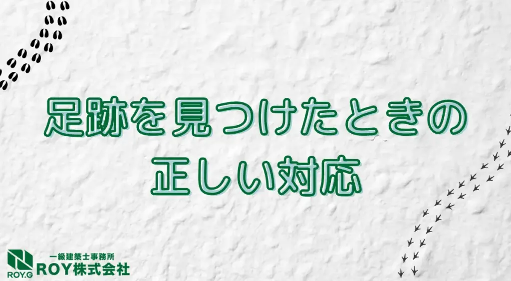 足跡を見つけたときの正しい対応