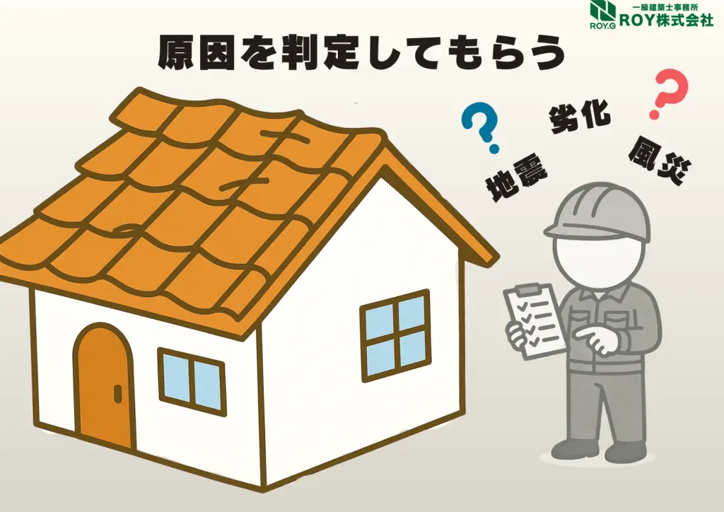 地震被害による瓦屋根のズレ　修理　保証　対処法