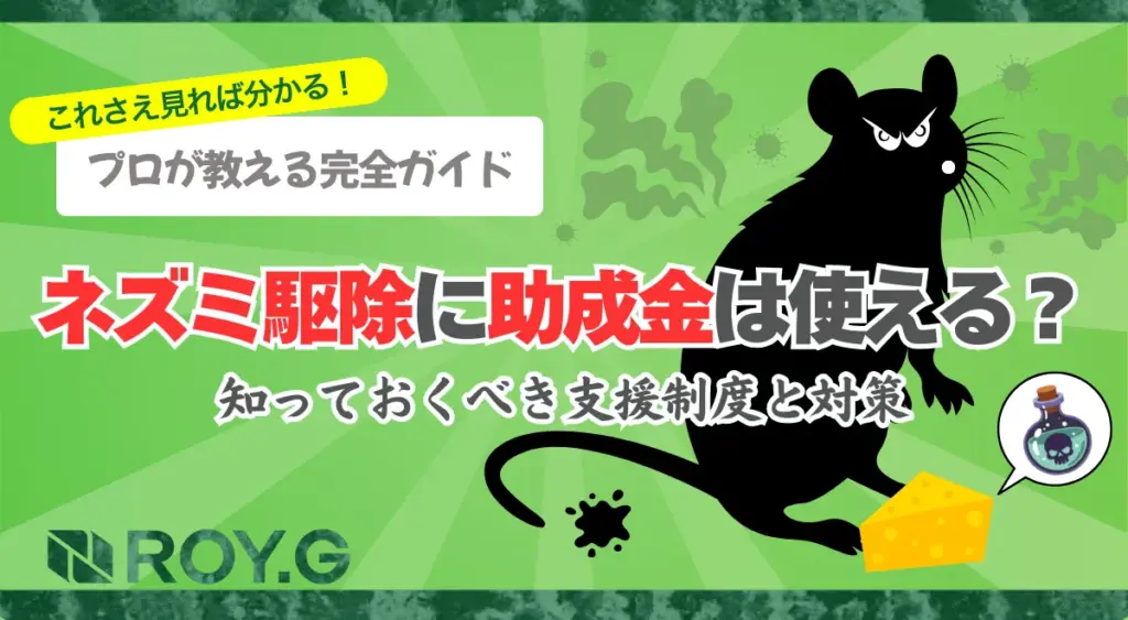 ネズミ駆除に助成金は使える?知っておくべき支援制度と対策の完全ガイド