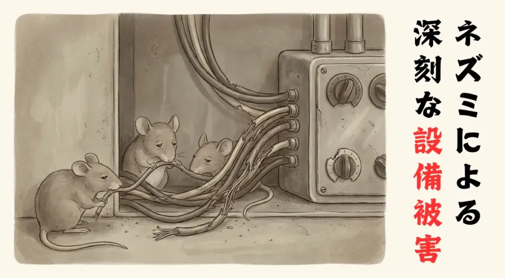 「ネズミくらいで…」が命取り―深刻な設備被害とは