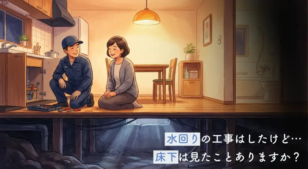 水回りの工事はしたけど…床下は見たことありますか？