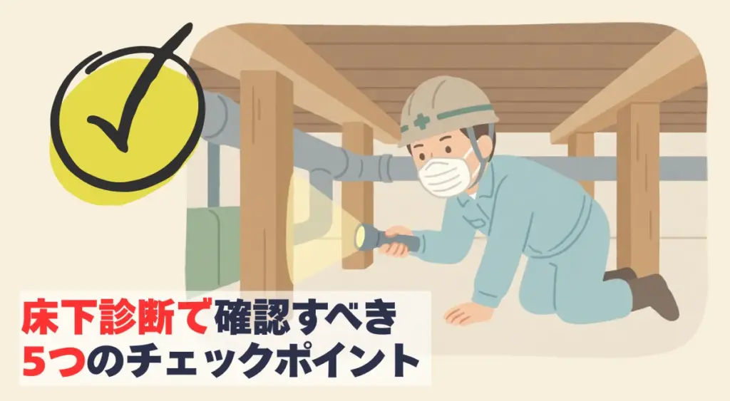 床下診断で確認すべき5つのチェックポイント