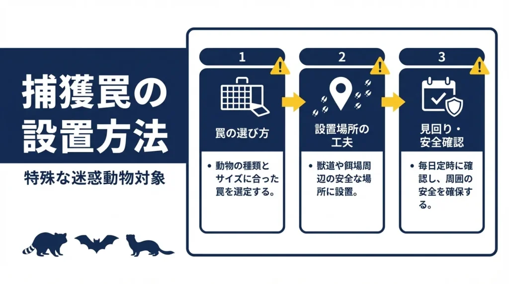 捕獲罠の設置方法
