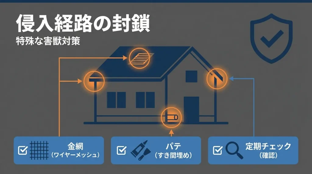 侵入経路の封鎖