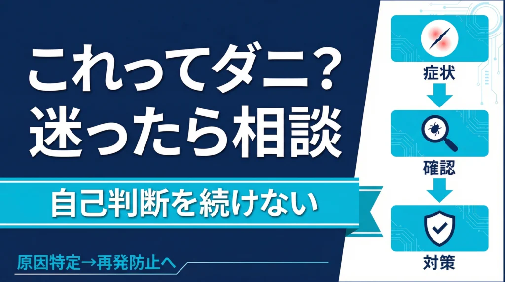 ダニが出たら相談するという選択肢も