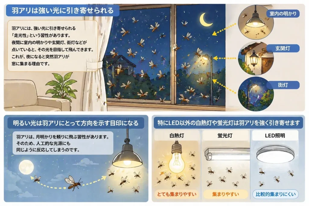原因③ 光に集まる習性