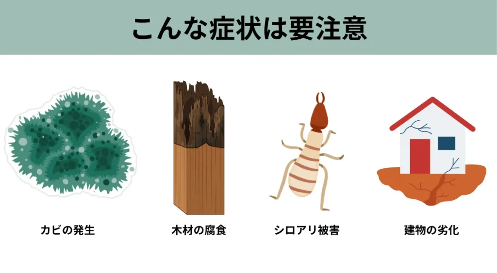 湿気のサイン