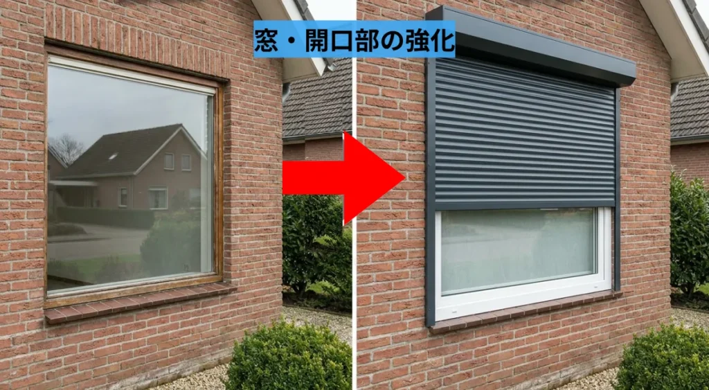住宅リフォーム/強風対策/窓・開口部の強化
