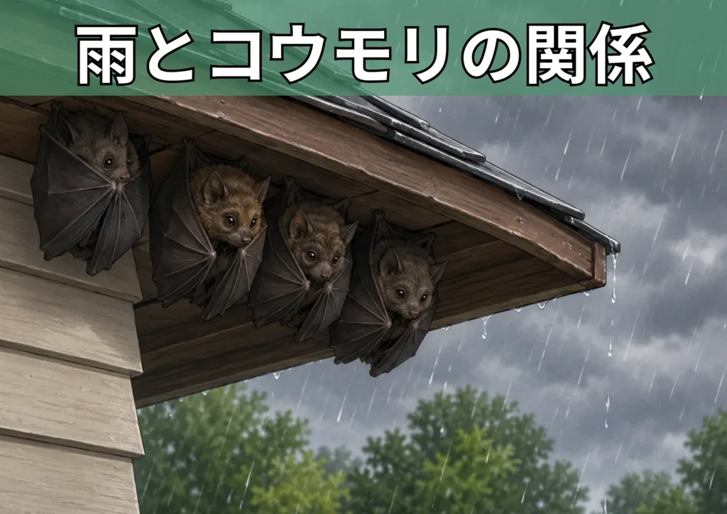 雨とコウモリの関係
