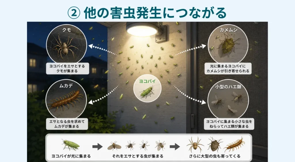 ヨコバイリスク・他の害虫発生につながる