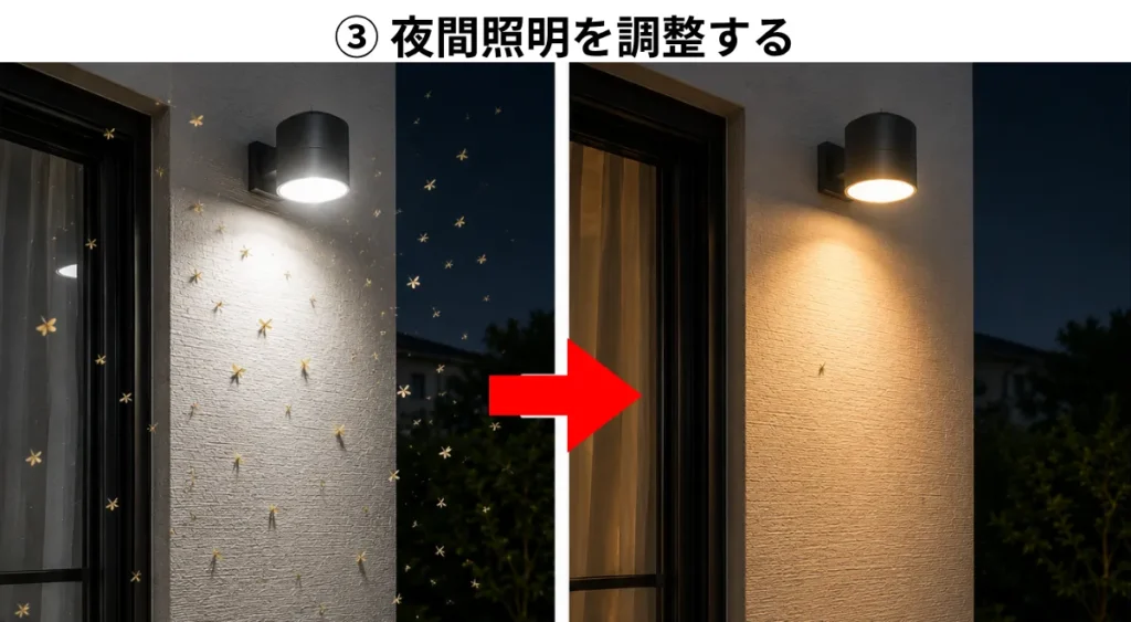 ヨコバイリスク・照明調整