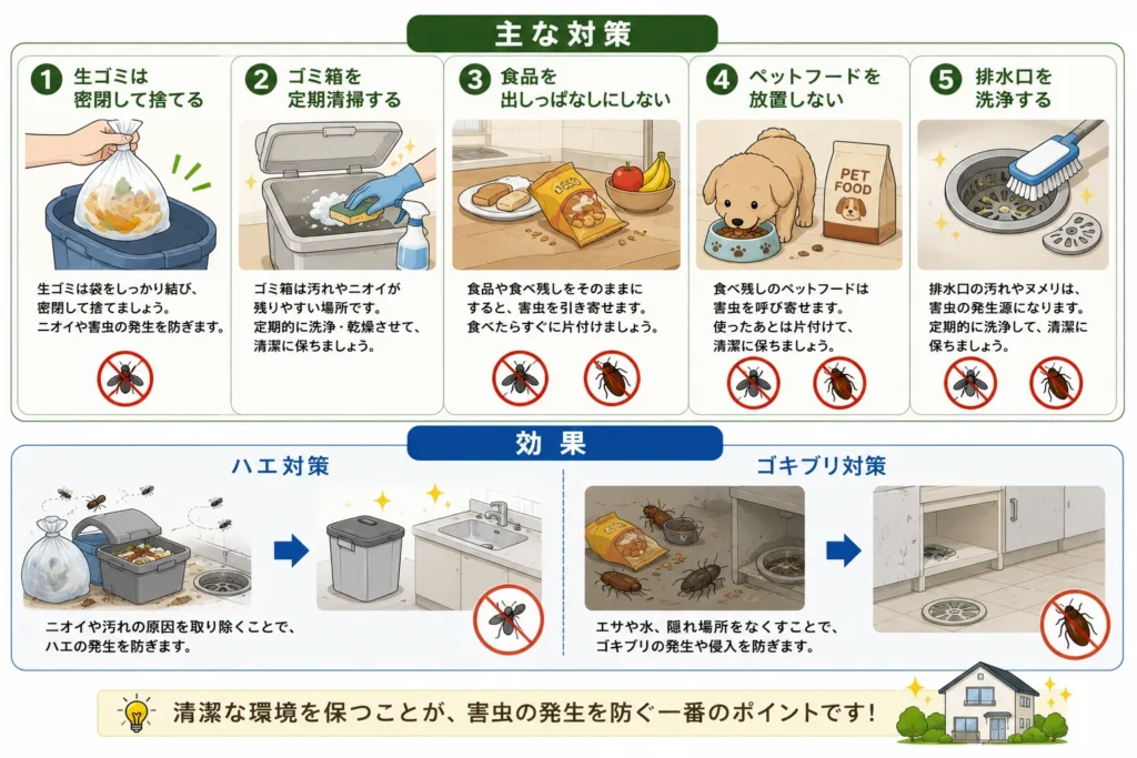 夏の害虫対策・ゴミ管理(臭い対策)