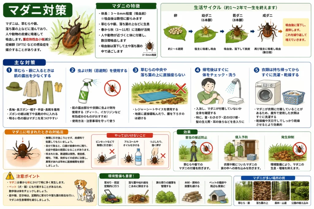 夏の害虫/ダニ/マダニ