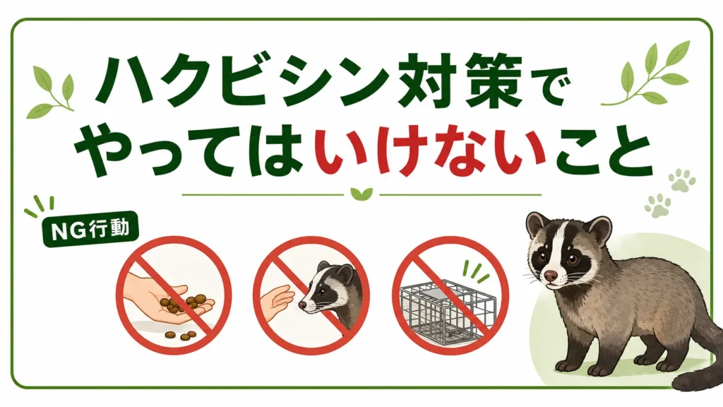 ハクビシン対策でやってはいけないこと