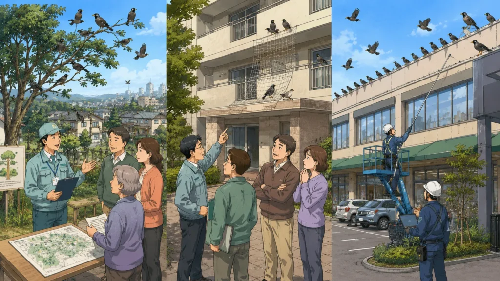 starling-evening-noise-droppings