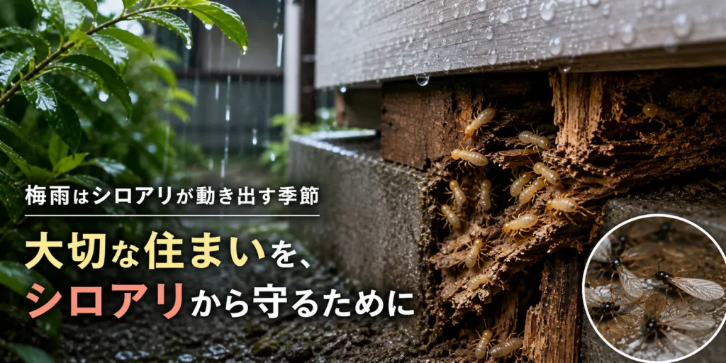 梅雨の時期にシロアリが発生しやすい理由