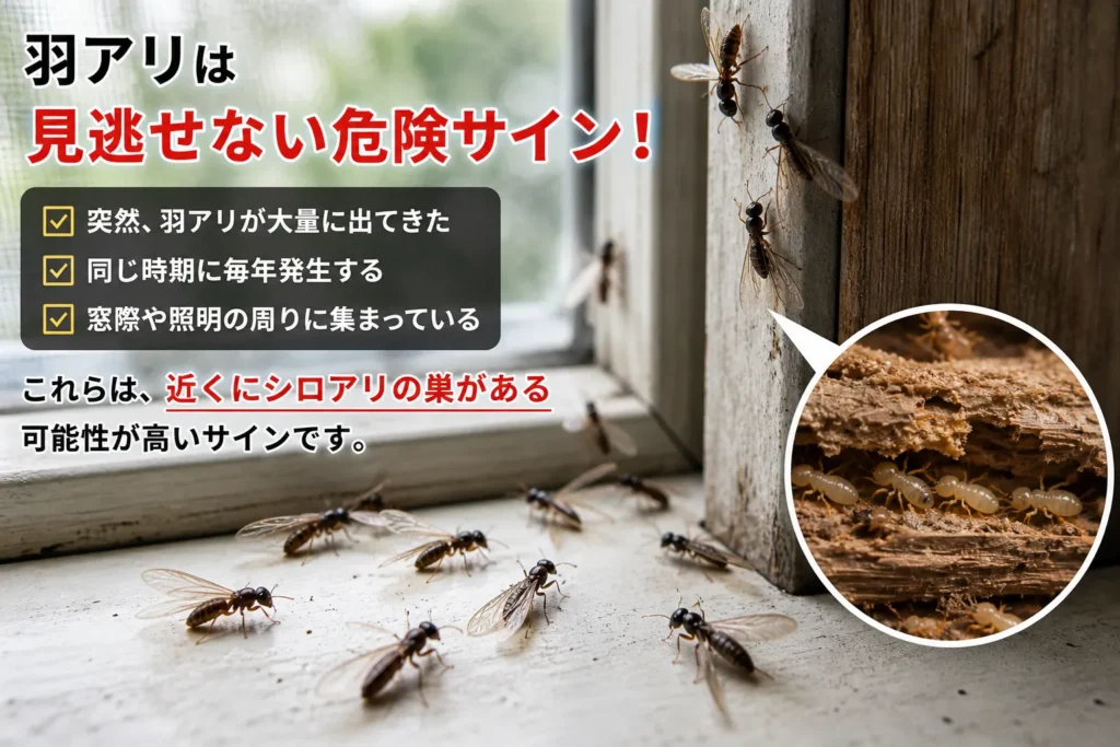 羽アリは見逃せない危険サイン