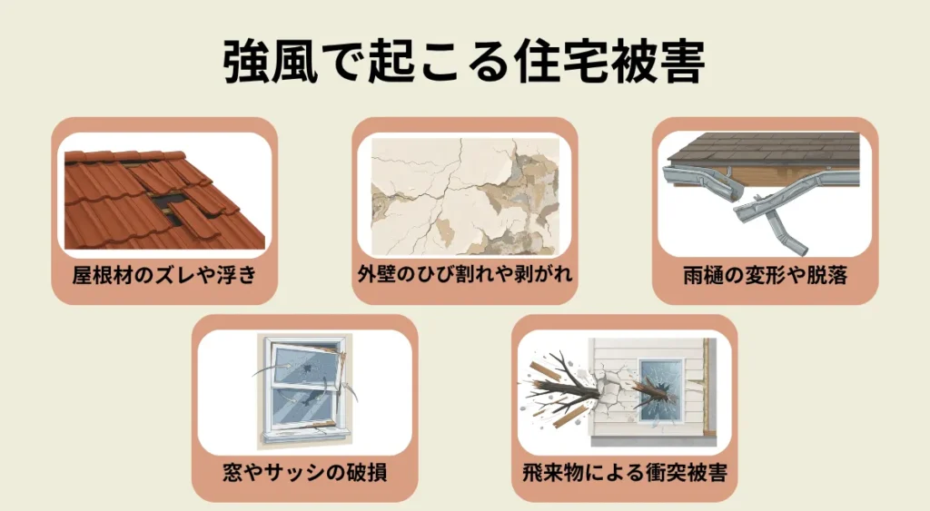 住宅リフォーム/強風で起こる住宅被害