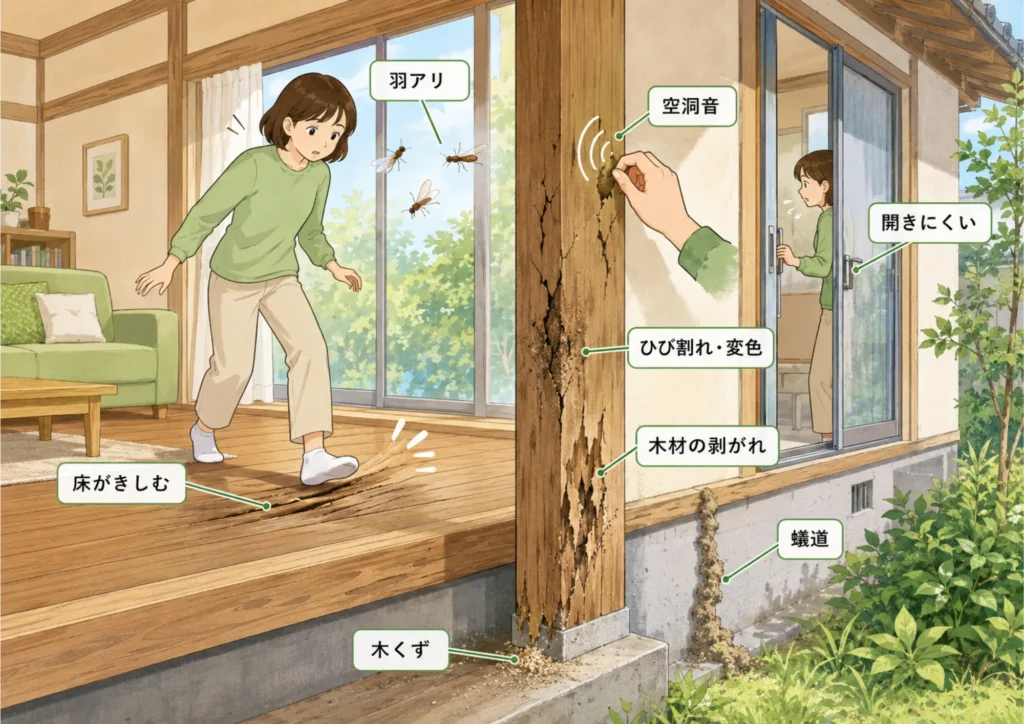 シロアリ症状