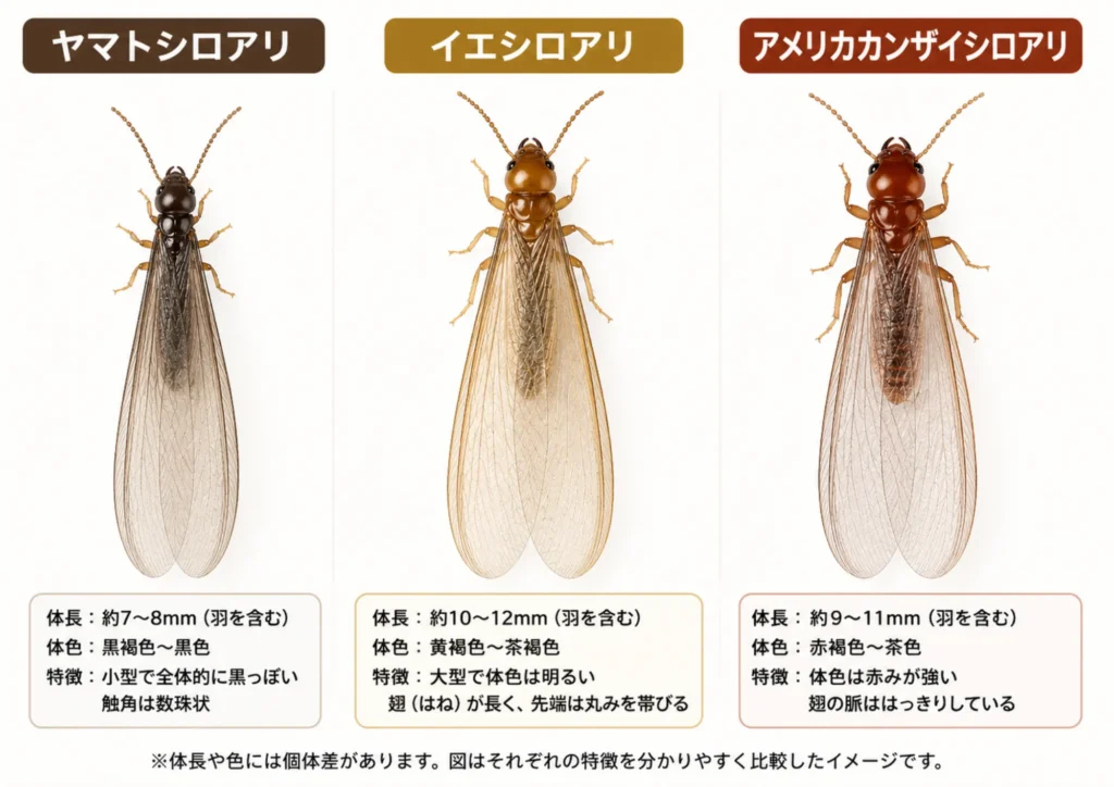 シロアリ種類