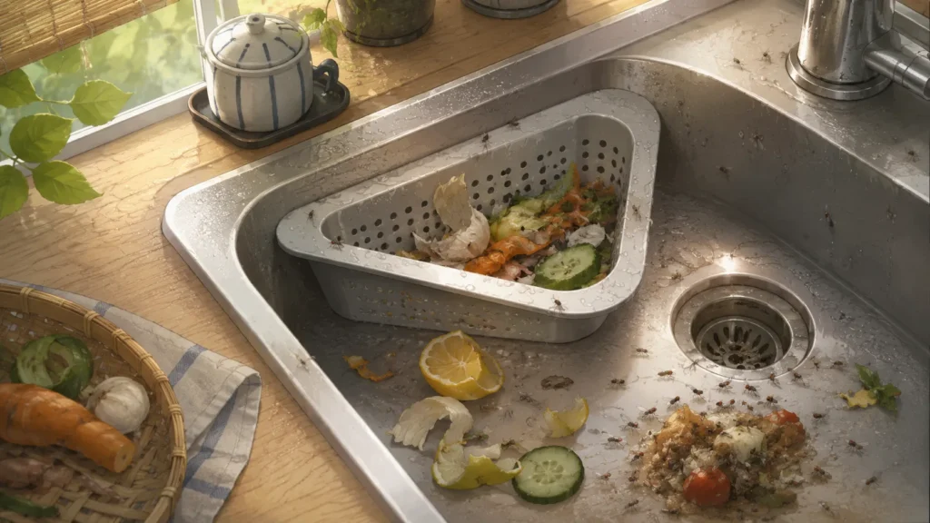 cockroach-kitchen-garbage-summer