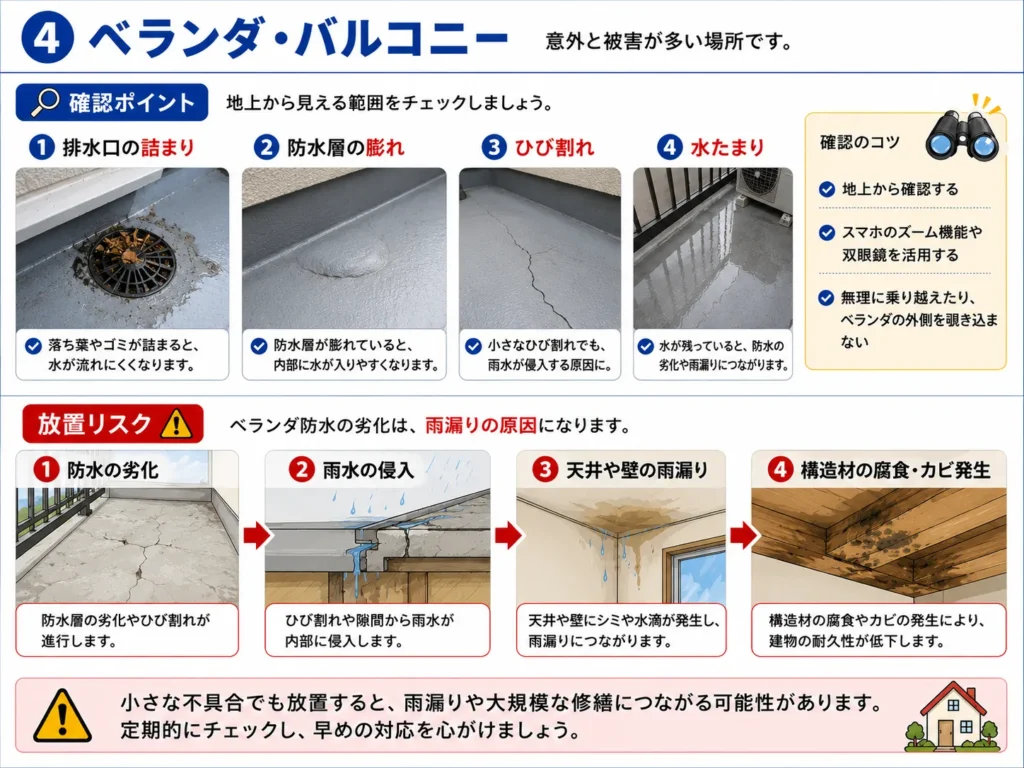 台風被害・ベランダ・バルコニー