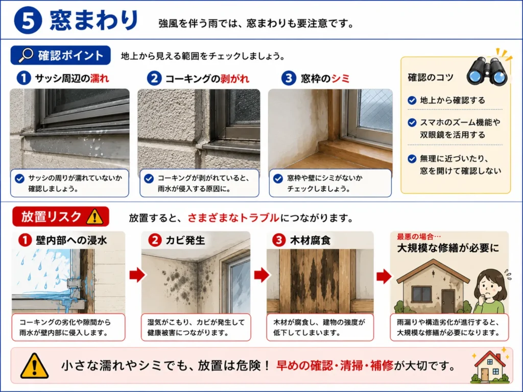 台風被害・窓まわり