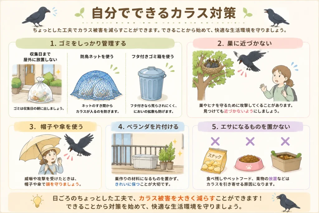 自分でできるカラス対策