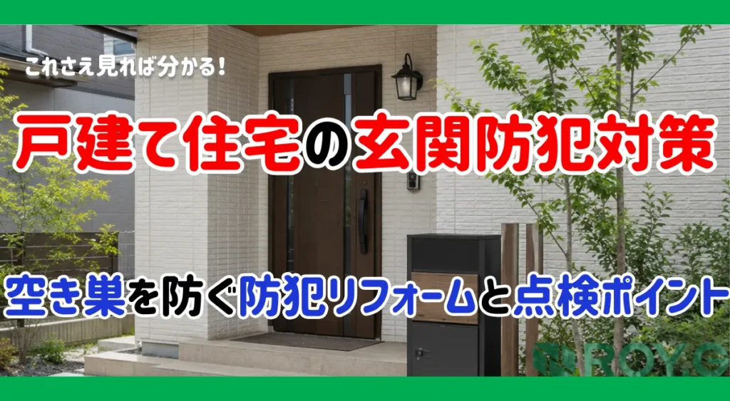 戸建て住宅の玄関まわりの防犯対策｜2026年最新の空き巣・強盗被害とリフォームのポイント
