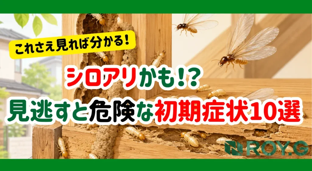 シロアリ 見逃すと危険な初期症状10選