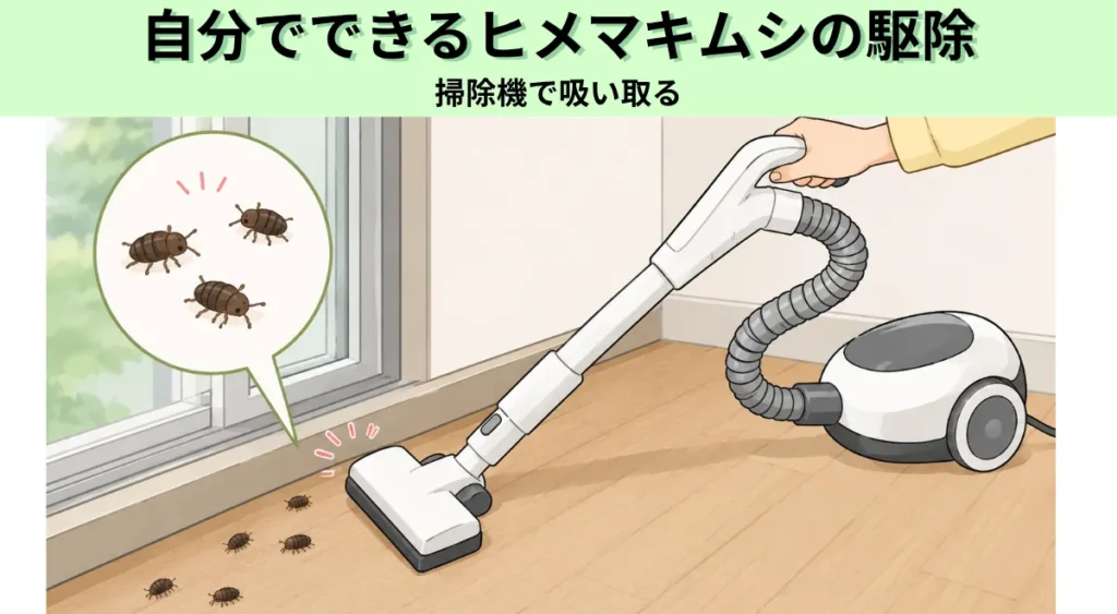 ヒメマキムシの予防と駆除・掃除機で吸い取る
